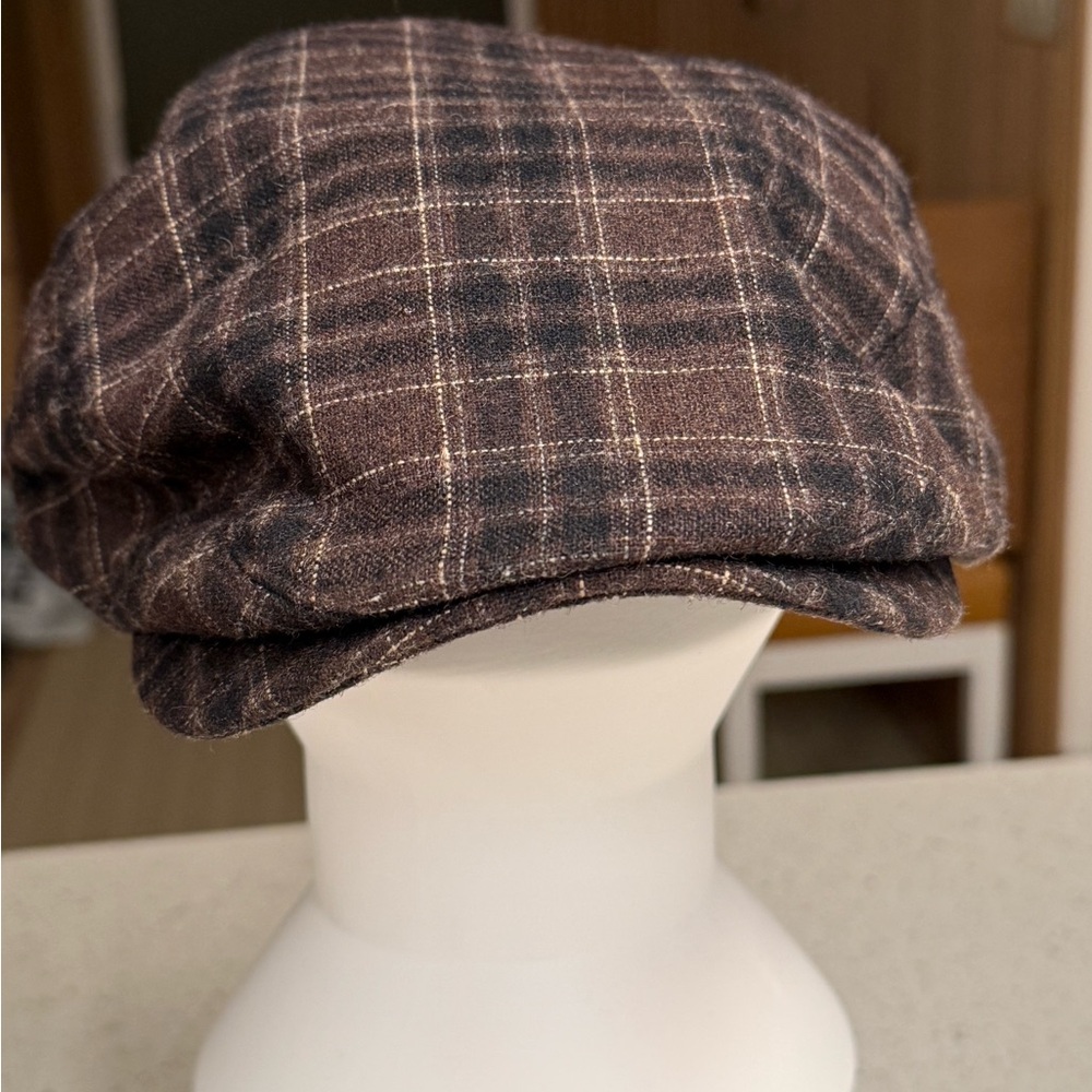 Brixton Black Satin Lined Plaid Cap